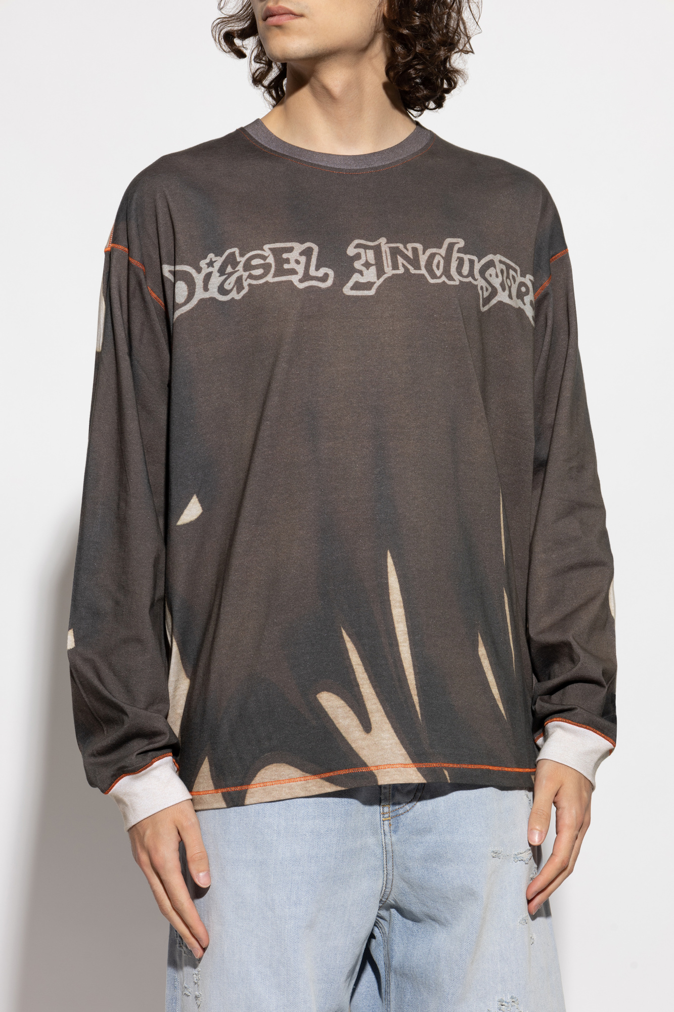 Brown Long-sleeve T-shirt 'T-BOXT-LS-SHOW' Diesel - Vitkac